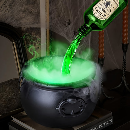 Floating Bottle Skeleton Cauldron Lamp - Bubbling Witch Pot Halloween Decoration