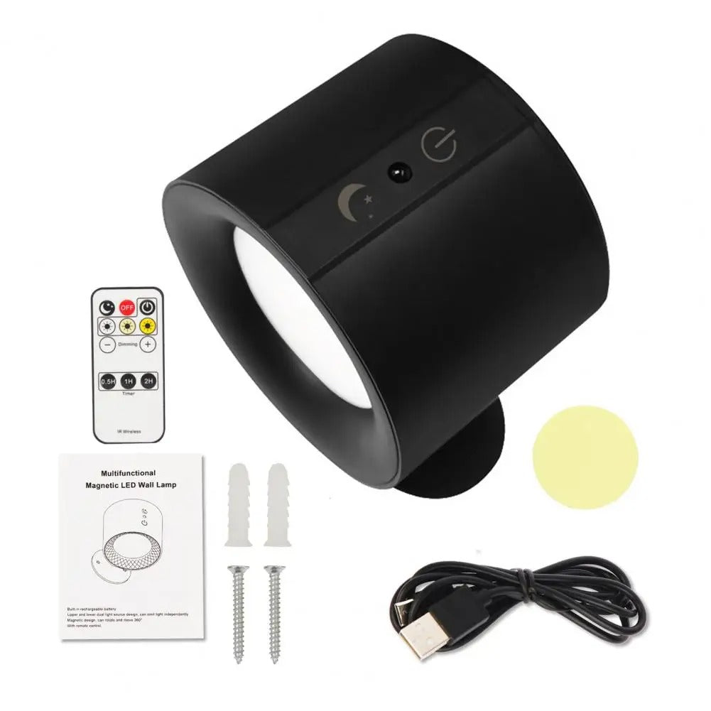 LumaFlex 360 LED Double Head Wall Lamp – Wireless Touch & Remote Light