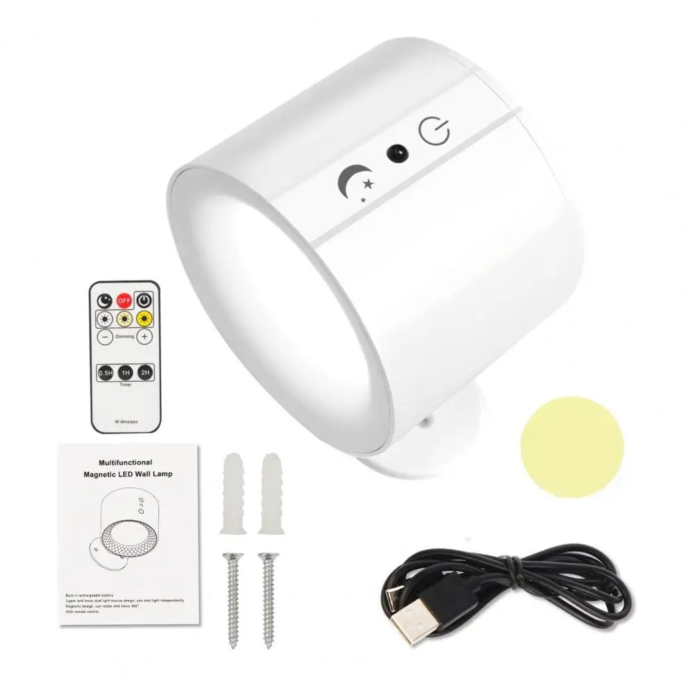 LumaFlex 360 LED Double Head Wall Lamp – Wireless Touch & Remote Light